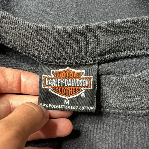 Vintage Harley Davidson New Richmond, Wi Black Crewneck Sweatshirt Medium
